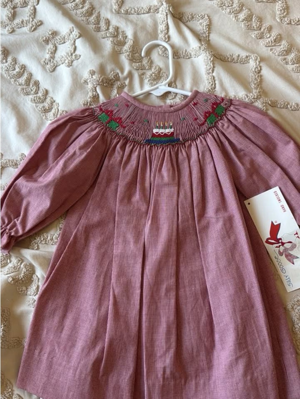 Smocked Long Sleeve Kids Dress